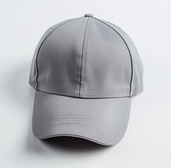 light gray cap on a white background, mock up, copy space