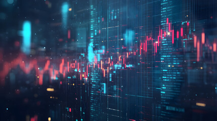 Obraz premium Dynamic Chart of Cryptocurrency Trading Trends Vertical Mobile Wallpaper Illustration