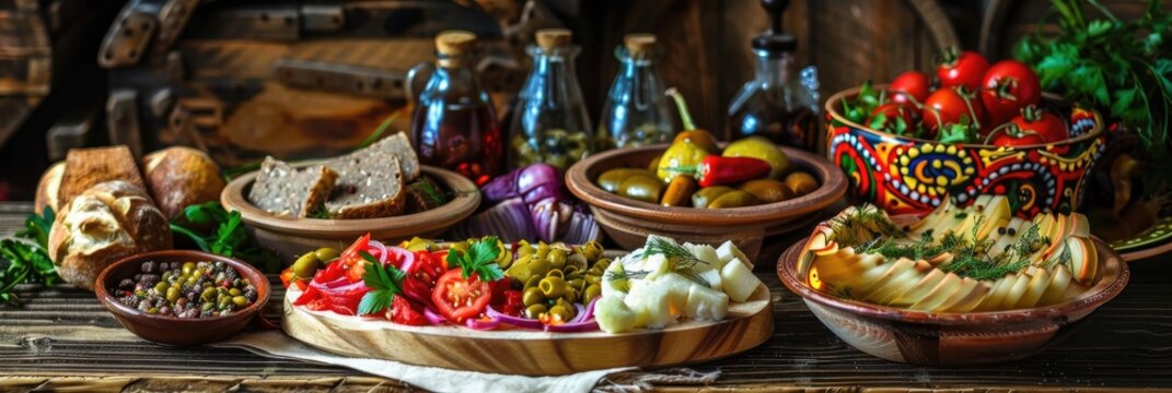 Pickled Klekachka with Jonjoli - Georgian Appetizer, No People