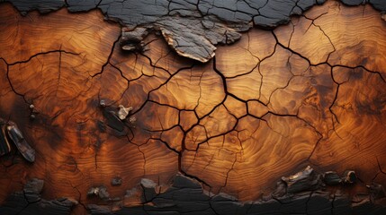 The texture of bark on an ancient tree