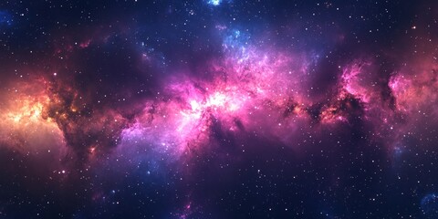 Fototapeta premium Cosmic Nebula with Stars and Galaxies