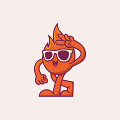 Retro Cartoon Fire