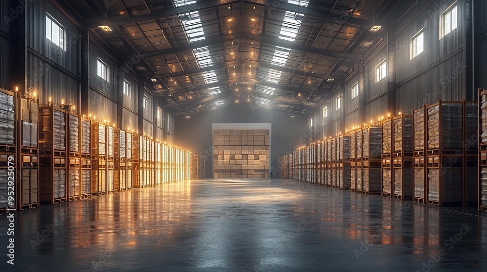 Aufkleber a modern warehouse where aidriven inventory analytics, machine learning integration, and realtime in