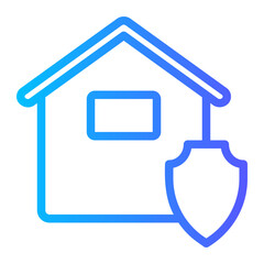 home security glyph icon
