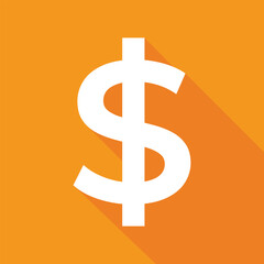 Obraz premium Vector Dollar Icon With Shadow