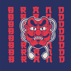 Vector Illustration of tengu head