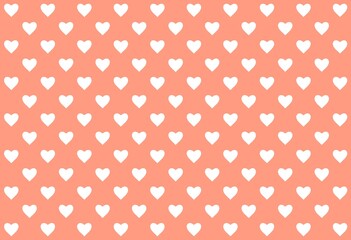 seamless pattern with hearts, orange, orange background with  white pattern of hearts, hearts, heart, love, romance, heart design, hearts sign, heart symbol, heart background, paper, fabric, wrapping