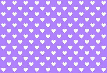 Purple pattern, pattern with hearts, hearts, purple background, purple background with white hearts, seamless pattern hearts, heart, hearts, purple, paper, wraping, card, love, cute, shoft, fabric