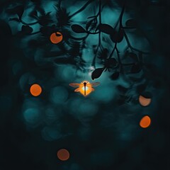 Firefly isolated on cute background