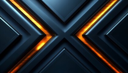 Obraz premium Abstract Geometric Pattern with Blue and Orange Tones