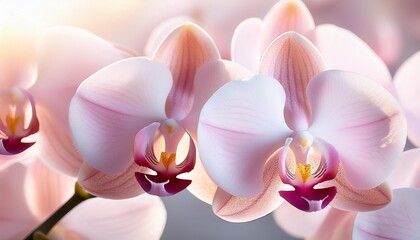 Obraz premium close up of pale pink orchids
