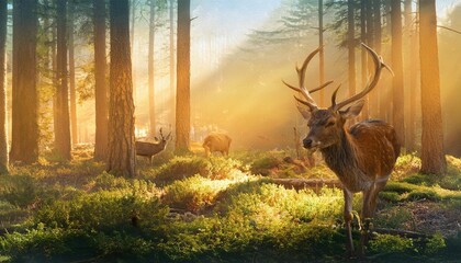 imagination wild animal fantasy abstract wallpaper oil paintings surreal forest fantasy