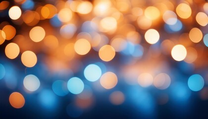 Fototapeta premium blue and orange bokeh background