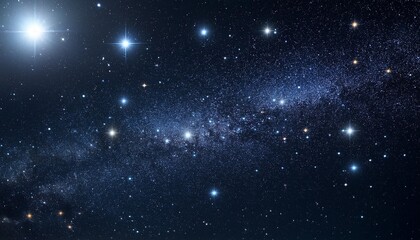 Obraz premium deep space shining stars in night sky constellation star field galaxy