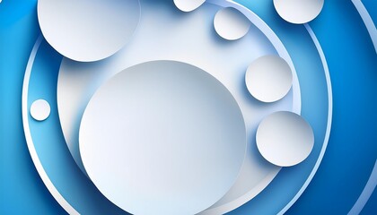 white circles gradient on blue abstract background modern graphic design element