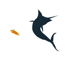 Swordfish and boat