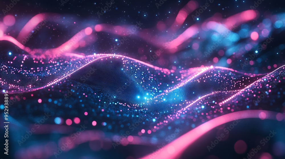 Poster abstract futuristic background data transfer. technology concept. futuristic cyberspace background.