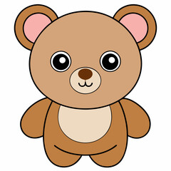 Baby teddy bear, vector
