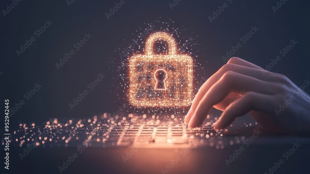 Poster close-up of a secure form field highlighting privacy and encrypted data entry online