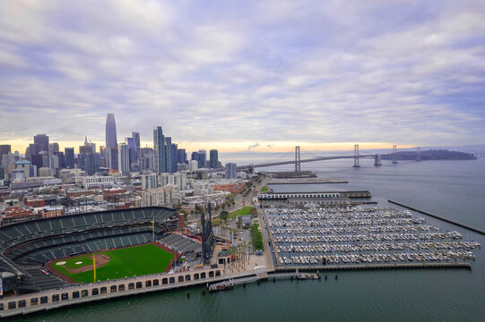 Oracle Park and Downtown San Francisco, California