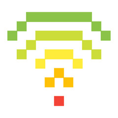 pixel art style of wifi icon