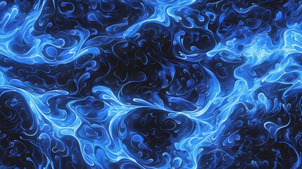 Abstract Blue Swirls.