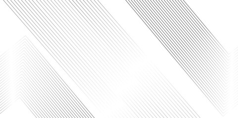 Vector abstract geometric stripe diagonal black and white gradient line. minimal futuristic diagonal irregular line then curve grid oblique pattern background.