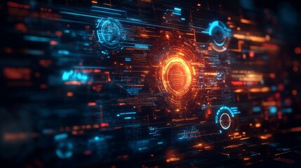 Obraz premium Visualizing Project Lifecycles with Gears and Risk Indicators for Balanced Progress