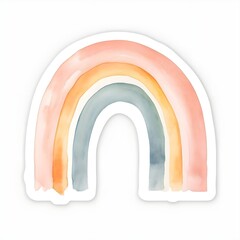 Obraz premium Colorful rainbow stickers. Generative ai