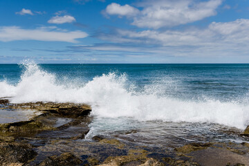 Scenic coastal views of Oahu on a sunny day