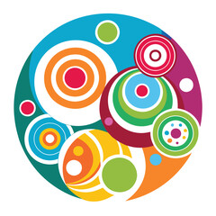 Fototapeta premium colorful circles with rings