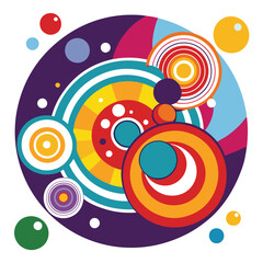 Fototapeta premium abstract colorful circles background.