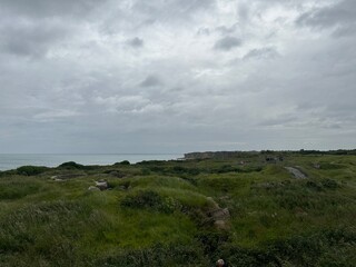 Normandy cliffs of D-Day France