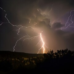lightning in the night