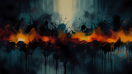 Fototapeta premium Create an abstract background where ink appears to bleed and spread across a canvas