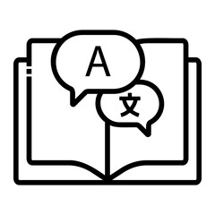 dictionary Line Icon