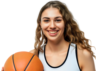 A young female basketball athlete player healthy lifestyle through an isolated workout session, woman energy and dedication required for competitive training and success in the sport
