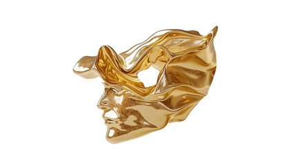 Golden Mask, Anceint Modern Design - Real Gold
