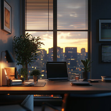 Photo on sony xperia 2015. Modern office interior with small windows