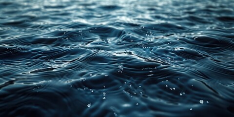 Close-up of Rippling Water Surface