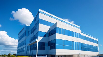 modern office building with sky