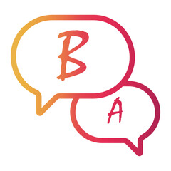 translator Line Gradient Icon