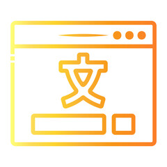 website Line Gradient Icon