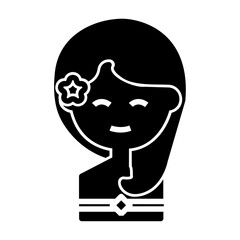 balinese woman Solid icon