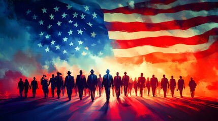 Equality March Forward Under a United Flag for Women's Equality Day