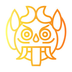 balinese barong Line Gradient Icon