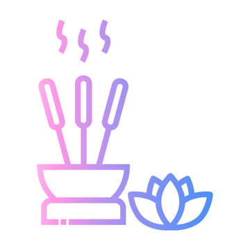 balines incense Line Gradient Icon