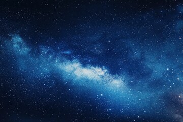 A stunning natural spectacle, often seen in remote areas with minimal light pollution, where countless stars create a breathtaking celestial display against the deep blue night sky, ai