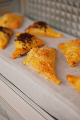 crispy cheese and chocolate pastry
