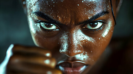 Determination in the Eyes: A Portrait of Strength and Resilience